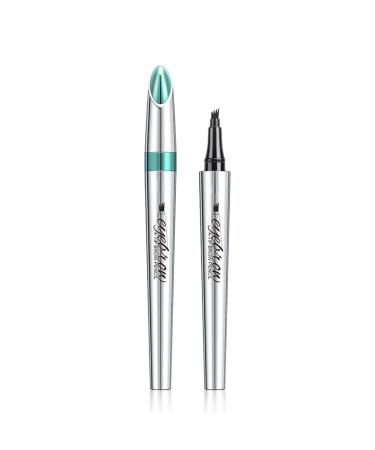 Long-Lasting Waterproof Eyebrow Pencil - 4 Tip Micro Head for Natural Brows | #4 Black Microblading Pen - Buy Online on GoSupps.com