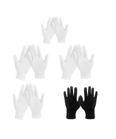 JOCXZI 5 Pairs Cotton Gloves for Eczema - Sensitive Dry Irritated Skin Hand Cream Lotion Protection for Night Daily Work 100% Cotton Size 9 inches - Buy Online on GoSupps.com