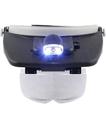 Magnifying Headband Magnifier Lamp with Led Loupe Repair Reading Jewelry Helmet Magnifying Glasses 1.2X 1.8X 2.5X 3.5X Interchangeable Lens Good Times - Buy Online on GoSupps.com