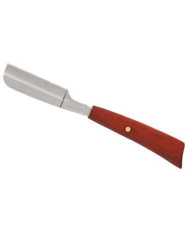 Razor with a straight edge mahogany handle razor with a straight handle for trimming eyebrows for shaving hair (S53-7 silver)