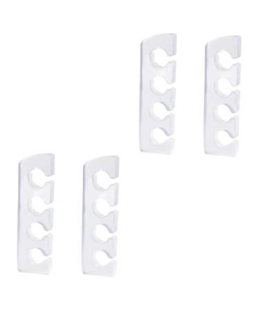 Hemoton 2 Pairs Five Toe Splitter Silicone Gel Hammer Toe Gel Toe Separators Dividers Orthopedic Bunion Hallux Valgus Overlapping Toe Adjuster Whitex2pcs 9.5x2.7mx2pcs