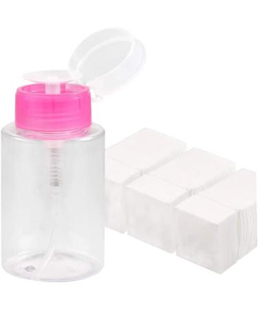Nail Remover Pump Dispenser Nail Polish Remover Dispenser Empty Clear Push Down Bottle Plastic Pump Liquid Container Rosy 180ml - Buy Online on GoSupps.com