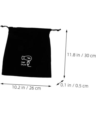 FOMIYES 10 Pcs Velvet Bag Blow Dryer Hair Dryer Bag Drawstring Travel Flannel Wen Wan Organizer 30.00X26.00X0.50CMx5pcs Blackx5pcs - Buy Online on GoSupps.com