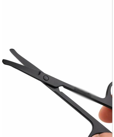 OUSIKA Nose Hair Trimmer - Stainless Steel Round Scissors for Nose Eyebrow & Eyelash Grooming - Manual Trimming Tool for Precision - Buy Online on GoSupps.com