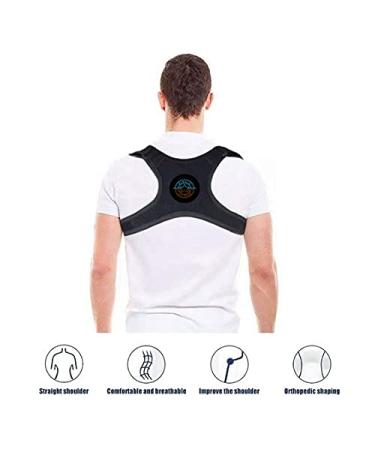 Nebula Voyager Back Posture Corrector | Adjustable Shoulder Brace for Men & Women | Black Medium | Improve Posture & Comfort - Buy Online on GoSupps.com