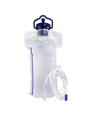 Enema Bag Kit Reusable Colon Coffee Enema Bag Cleansing Kit Home Douche Bag Douche Internal Cleaner with 10 Replacement Silicone Hose 1200ML