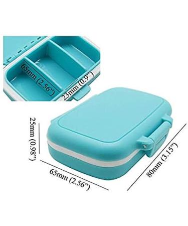 Small Pill Box - Travel Medication Case with 3 Compartments | Daily Vitamin Organizer (Pink & White) - International Shipping Available - Buy Online on GoSupps.com