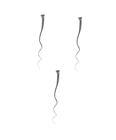 Beaupretty Black Hair Tie hair extensions seamless hair straight hair clip black scrunchies synthetic hair clip full head clip electric black human hair extensions real hair Hair Bands