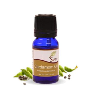 SVATV cardamom essential oil aromatherapy in therapeutic quality fragrance oil for diffusor yoga massage & diy body care 10 ml cardmom