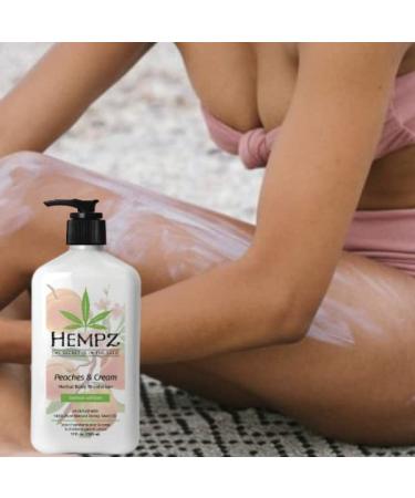 Hempz Peaches & Cream Herbal Body Moisturizer 17oz - Hydrating Lotion - Buy Online on GoSupps.com