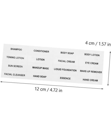 LALAFINA 60 Sheets Stickers Bottle Shampoo Tag Cosmetics Classification Label Travel Paper Skin Care Products As Shownx3pcs 12.00X4.00X0.20CMx3pcs - Buy Online on GoSupps.com
