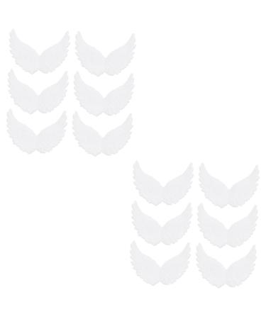 COHEALI 12 Pcs Christmas Centerpieces Plastic Angel Wings Diy Angel Wings Accessories Bottle Blowing Variety White 5x2pcs 18x14cmx2pcs
