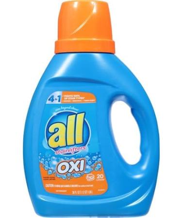 All Stainlifters Laundry Detergent Liquid with OXI - 20 Loads 36 Fl Oz | Powerful Stain Removers & Whiteners for Fresh Laundry - Shop Internationally - Buy Online on GoSupps.com