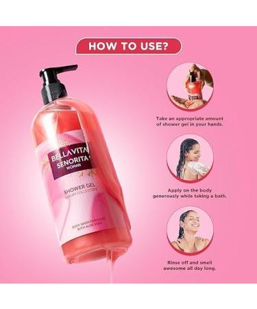 Luxury Women's Body Wash - Refreshing Shower Gel for Deep Cleansing & Moisturizing - 500ml - Softer Smoother Skin - International Shipping Available - Buy Online on GoSupps.com