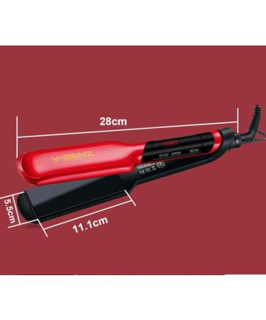 Permanent Ceramic Coating Hair Straightener | Professional Flat Iron in Red - Ultimate Styling Tool - Buy Online on GoSupps.com