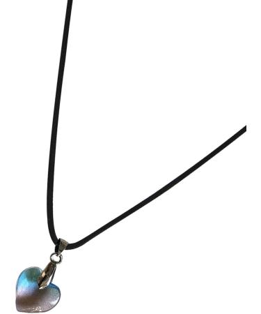 Silay Lian Xue Heart Trailer Necklace - Glass Crystal & Black Leather Choker for Women | Simple Colorful Gift & Christmas Decoration - Buy Online on GoSupps.com