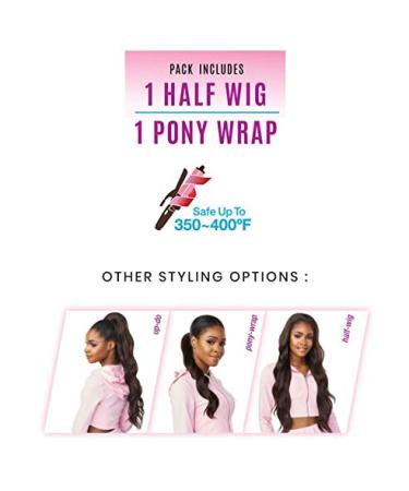 Sensationnel Instant Up & Down Half Wig Ponytail - Basic Straight Yaki Texture - Heat Resistant Synthetic Fiber - UD 8 (1B) - Buy Online on GoSupps.com