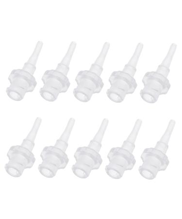 WRITWAA 10pcs Earwax Cleaner Tips Conical Bottle Ear Washer Disposable Ear Cleaning Tool for Dogs and Humans