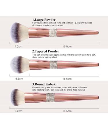 Buy Bling Diamond Encrusted Makeup Brushes Set | Professional Cosmetic Tools for Flawless Application - Buy Online on GoSupps.com