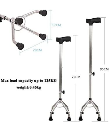 Canes Four-Legged Walking Stick Non-Slip Elderly Medical Crutch with Walking Stick Lightweight Multifunctional Adjustable Aluminum Alloy Walking Aid - Buy Online on GoSupps.com