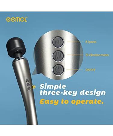 Buy Eemol Wireless Massage Tab - Strongest Therapeutic Vibration for Muscle Pain Relief & Relaxation | USB Curve (Silver) - Stress-Free Solution - Buy Online on GoSupps.com