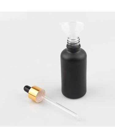 ZEOABSY 6 PiecesÂ 50mlÂ Empty Frosted Black/Gold Glass Dropper Bottles with Glass Pipette for Essence Essential Oil Elite Fluid Travel Cosmetics Storage Containers - Buy Online on GoSupps.com