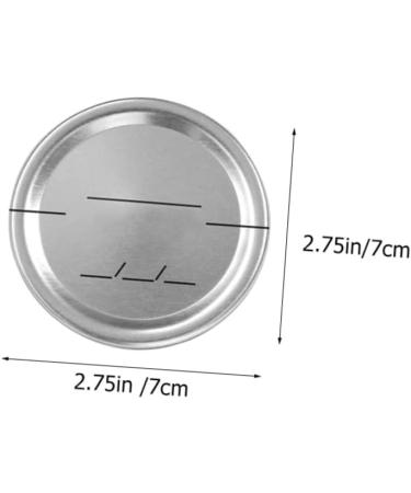 Mipcase 120 Pcs Mason Jar Lids Mason Jar Strainer Lid Tinplate Lids Glass Carafe Disc Lids Tinplate Canning Mason Jar Caps Cover Tinplate Disc for Jars Tinplate Date Disc Seal Can Lid Silverx4pcs 7X7X0.2CMx4pcs - Buy Online on GoSupps.com