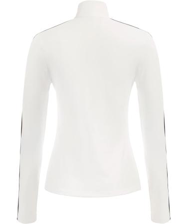 JACK SMITH Women's Long Sleeve Workout Shirt with Thumb Holes - Moisture Wicking, Golf Shirt - White, Size Medium - Buy Online on GoSupps.com