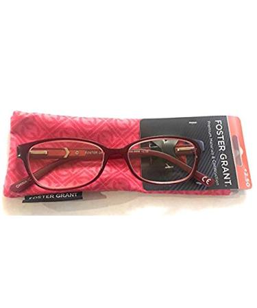 Magnivision Foster Grant Evalina Women's Reading Glasses with Case +1.00