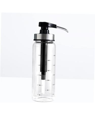 KICHOUSE Clear Container Liquid Condiment Dispenser Honey Dispenser Large Syrup Pump Bottle Jam Container Syrup Server Kitchen Cabinet Empty Glass Oil Container Press Mouth Stainless Steel - Buy Online on GoSupps.com