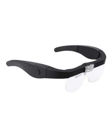 Head-Magnifier Glasses with 2 LED Lights USB-Charging Magnifying Eyeglasses for Reading Jewelry Craft Watch Repair Hobby Hands Free Magnifier for Reading Books Small Gift