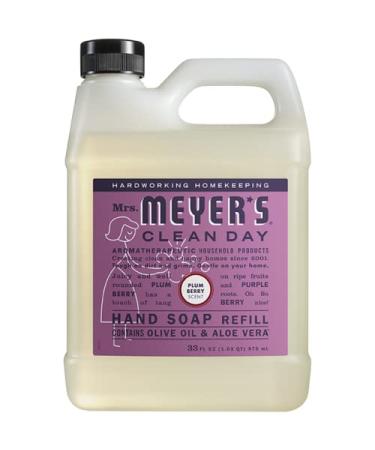 MRS. MEYER'S CLEAN DAY Plumberry Scent Hand Soap Set - 33 oz. Refill & 12.5 oz. Bottle - Buy Online on GoSupps.com