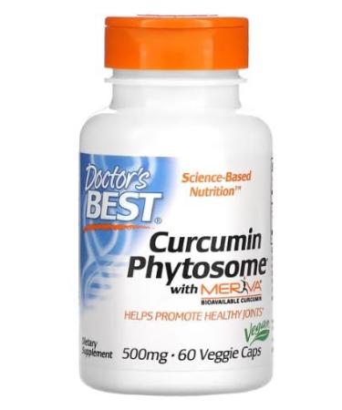 Doctor's Best Curcumin Phytosome with Meriva 500mg - 60 Vegetable Capsules | Joint Support and Antioxidant | Superior Quality