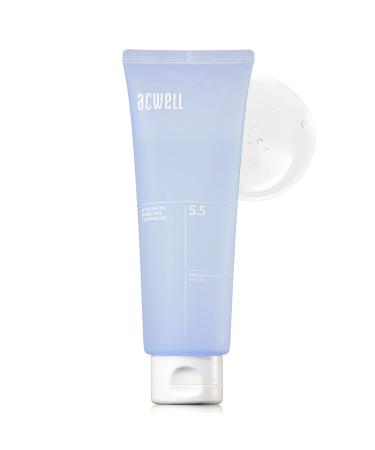 ACWELL pH Balancing Bubble-Free Hydrating Facial Cleansing Gel 5.4 fl.oz. - For Sensitive Skin  Hyaluronic Acid and Licorice Extracts  Non-foaming Cleanser for Skin Moisturization