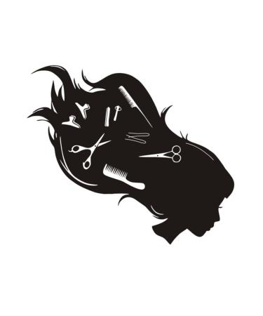 HAPINARY Wall Sticker for Salon Self-Adhesive Wall Sticker Wall Sticker for Hair Salon Wall Decals Barber Shop Wall Decal Decoration for Home Homedecor Hairdressing Wall Sticker