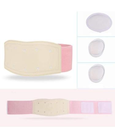 Samnuerly soft medical form-hernia belts Herne-nabel binder support belts with 3 removable compression pads and adjustable cotton straps for baby treatment hernia belt pink