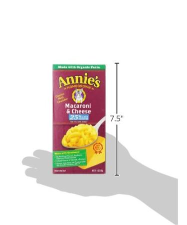 Annie's Reduced Sodium Cheddar Mac & Cheese Dinner | Organic Pasta Kids Meal | Low Sodium | 6 oz (Pack of 12) - Buy Online on GoSupps.com