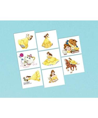 Beauty and The Beast Tattoos (8 Pack) - Disney Princess Temporary Tattoos - Buy Online on GoSupps.com