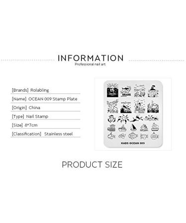 Alexnailart Ocean Theme Nail Stamping Plate - Unique Manicure Tool for Stunning Nail Art - Buy Online on GoSupps.com