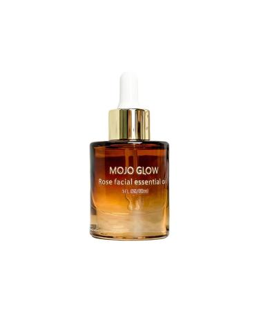 MOJO GLOW Rose Facial Essential Oil 100% Pure Cold-Pressed Organic Rosehip Seed Oil for Face Anti-Aging & Scar Removal Natural Moisturizer for Dry Skin 1 Fl Oz