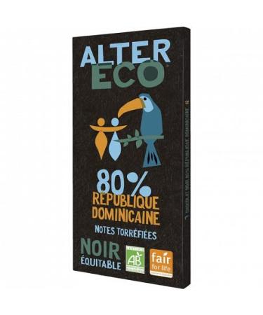 Dominican Republic Dark Chocolate 80% 100G|Alter Eco|(Pack of 4)|Best Deal