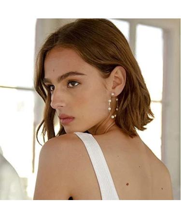 YRlilicc Large Hoops Super Huge Circle Pearls Earrings | Lightweight Fashion Jewelry for Women - Buy Online on GoSupps.com