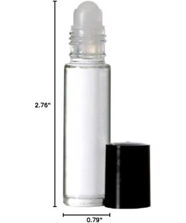 10ml Empty Clear Roll-On Bottles with Roller & Black Caps - 144 Pcs for DIY Perfume & Essential Oils | International Shipping - Buy Online on GoSupps.com