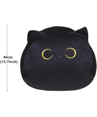 eamve 40cm Black Cat Plush Toys Black Cat Stuffed Animal Toy Soft Cat Plushies Doll Cute Cat Shape Design Plush Pillow/Throw Pillow for Kids Birthday Gift Christmas Home Decoration Doll - Buy Online on GoSupps.com
