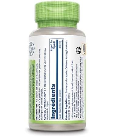 Solaray White Willow | Bark | Salix alba | Pain Relief | 60 Vegetable Capsules - Buy Online on GoSupps.com