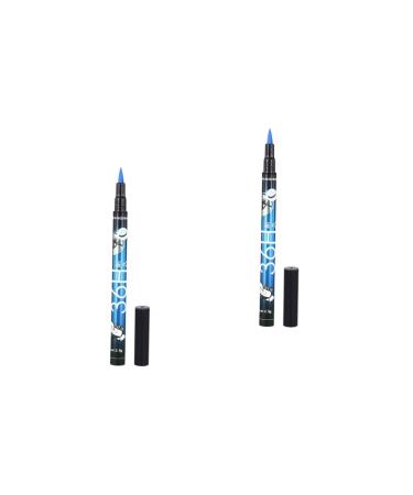 FOMIYES 2pcs Liquid Eyeliner Black Waterproof Eyeliner Women Eyeliner Liquid Liner Waterproof Pen No Smudge 1 count (Pack of 1) As Shownx2pcs