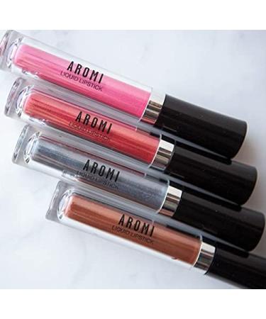 Aromi Metallic Matte Liquid Lipstick - Shimmery Pink Sugar | Vegan & Cruelty-Free - Buy Online on GoSupps.com