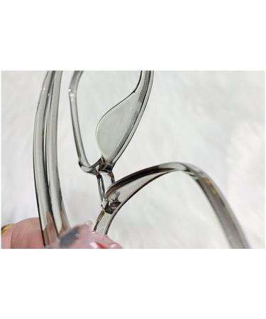 Buy Stylish Blue Light Blocking Anti-UV Oversized Square Reading Glasses | Premium +100 Transparent Eyeglasses for Eye Protection - Buy Online on GoSupps.com