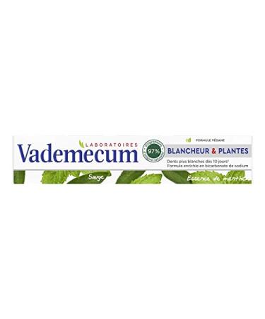 VADEMECUM - Toothpaste in Tube Whitening and Plants 75Ml - (Pack of 4)