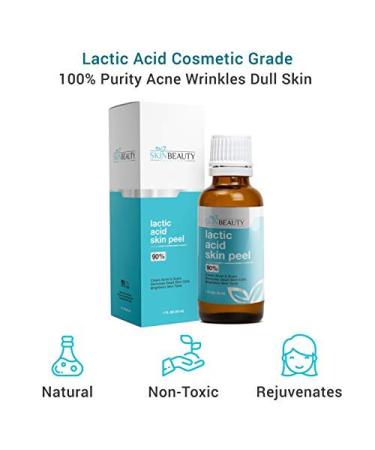 LACTIC Acid Peel 90% for Acne Scars, Wrinkles, and Skin Brightening - At Home AHA Chemical Peel for Uneven Skin Tone, Melasma, and Clogged Pores - 1oz Pack - Buy Online on GoSupps.com